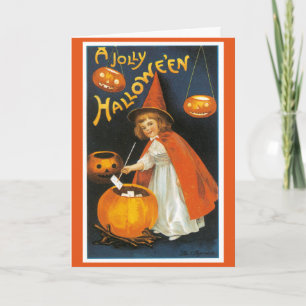 Het vintage Wenskaart van Halloween Kaart