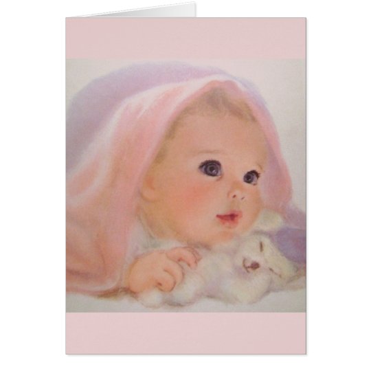Het vintage Wenskaart van het Baby
