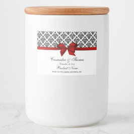 Het vintage Zwarte Wht Etiket van het Voedsel van