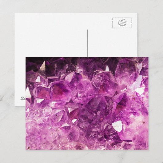 Het violetkleurige Glanzende Afbeelding van de Briefkaart (Voorkant / Achterkant)