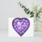 Het violetkleurige hart van de Gem Briefkaart (Staand voorkant)