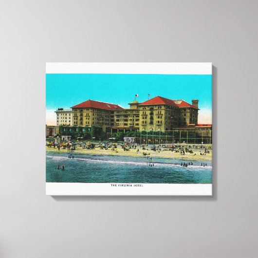 Het Virginia Hotel, Long Beach, Californië Canvas Afdruk (Voorkant)