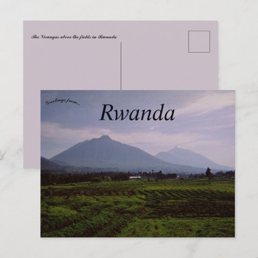 Het Virunga-gebergte in Rwanda Briefkaart (Voorkant / Achterkant)