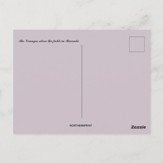 Het Virunga-gebergte in Rwanda Briefkaart (Achterkant)