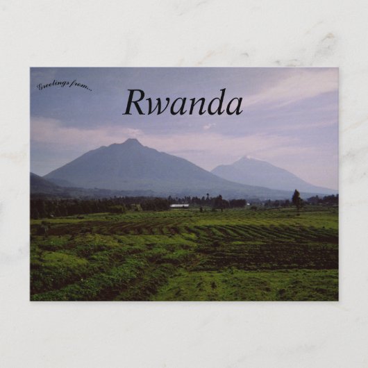 Het Virunga-gebergte in Rwanda Briefkaart (Voorkant)