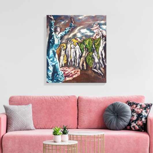Het visioen van Sint-Jan | El Greco | Canvas Afdruk (Insitu (Woonkamer))