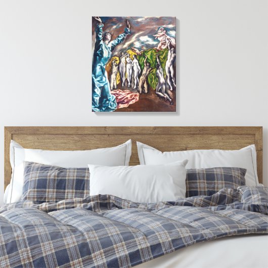 Het visioen van Sint-Jan | El Greco | Canvas Afdruk (Insitu (Slaapkamer))