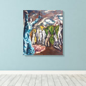 Het visioen van Sint-Jan | El Greco | Canvas Afdruk (Insitu (Houten vloer))