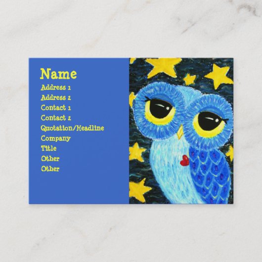 Het Visitekaartje Dreamweaver Owl (Voorkant)