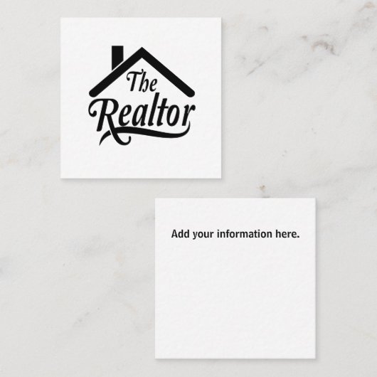 Het Visitekaartje Real Rstate Agent Realtor (Voorkant / Achterkant)