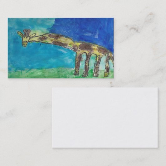 Het Visitekaartje Shy Giraffe (Voorkant / Achterkant)