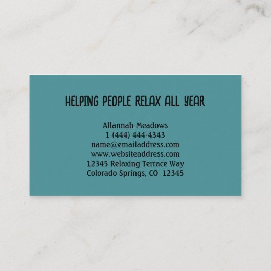 Het Visitekaartje van de Bloem van de Bloem van he (Achterkant)