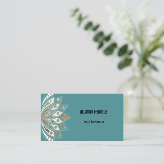 Het Visitekaartje van de Bloem van de Goud en van  (Staand voorkant)