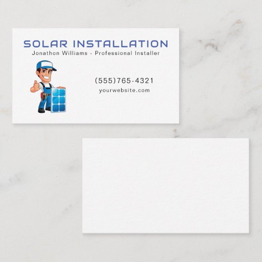 Het Visitekaartje van de de indruppelingsdienst va (Voorkant / Achterkant)