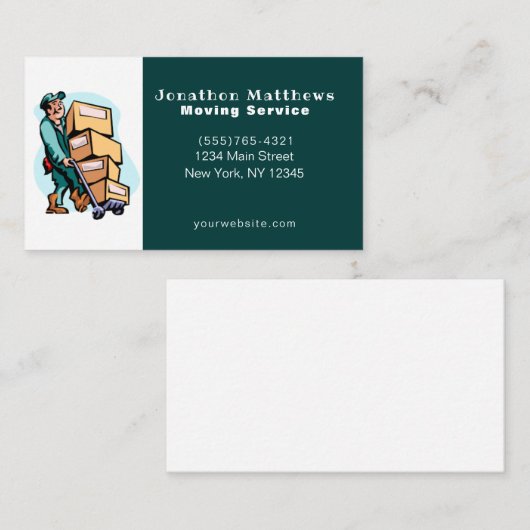 Het Visitekaartje van de Dienst van het Bedrijf va (Voorkant / Achterkant)