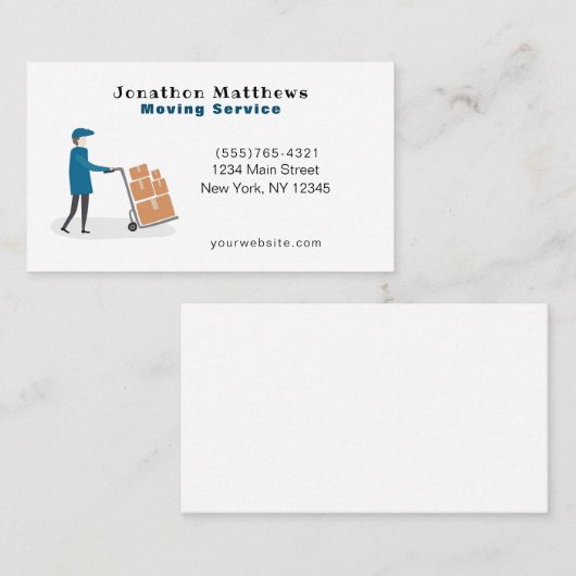 Het Visitekaartje van de Dienst van het Bedrijf va (Voorkant / Achterkant)