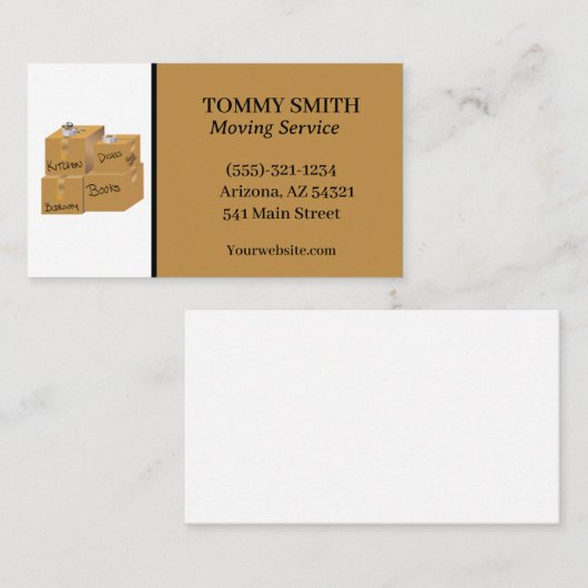 Het Visitekaartje van de Dienst van het Bedrijf va (Voorkant / Achterkant)