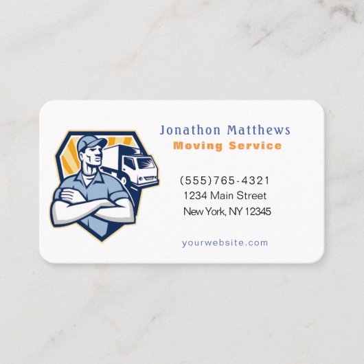 Het Visitekaartje van de Dienst van het Bedrijf va (Voorkant)