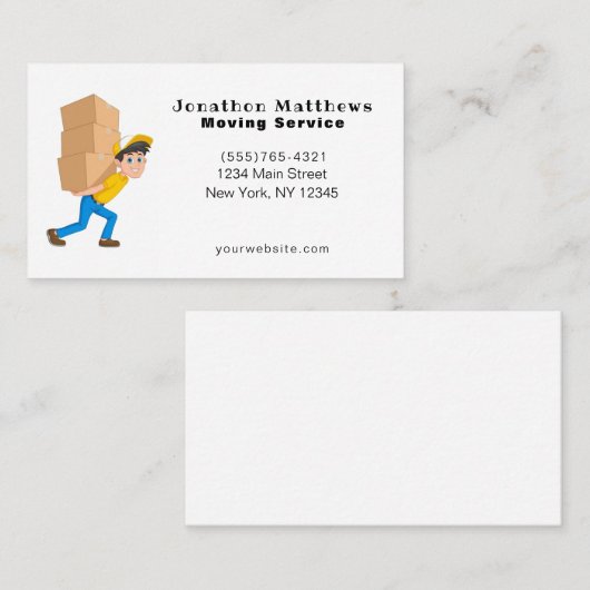 Het Visitekaartje van de Dienst van het Bedrijf va (Voorkant / Achterkant)