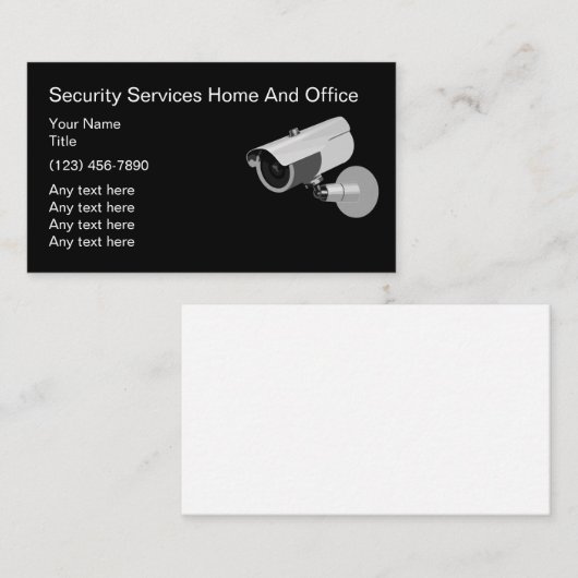 Het Visitekaartje van de Diensten van de veilighei (Voorkant / Achterkant)