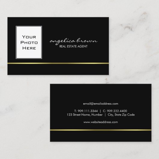 Het Visitekaartje van de Foto van onroerende (Voorkant / Achterkant)