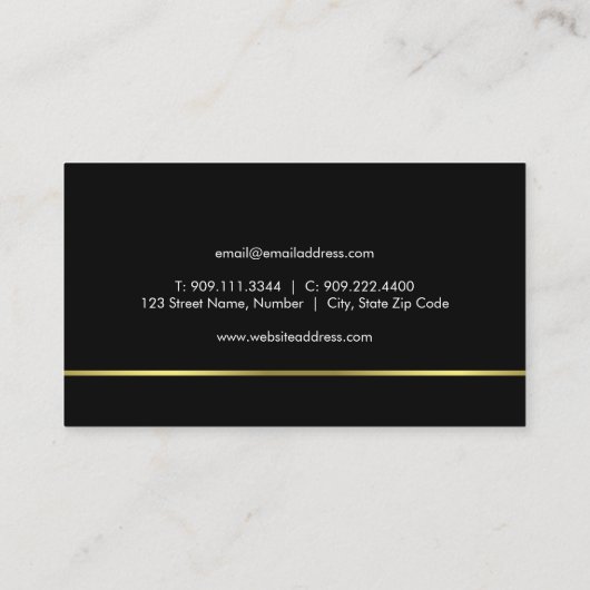 Het Visitekaartje van de Foto van onroerende (Achterkant)