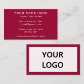 Het Visitekaartje van de Kleuren van het Adres Inf (Voorkant / Achterkant)