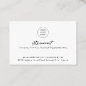 Het visitekaartje van de knol met code QR en foto' (Achterkant)