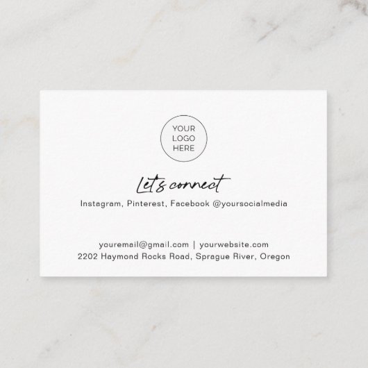 Het visitekaartje van de knol met code QR en foto' (Achterkant)