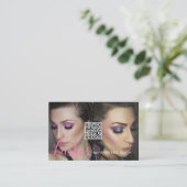 Het visitekaartje van de knol met code QR en foto' (Staand voorkant)