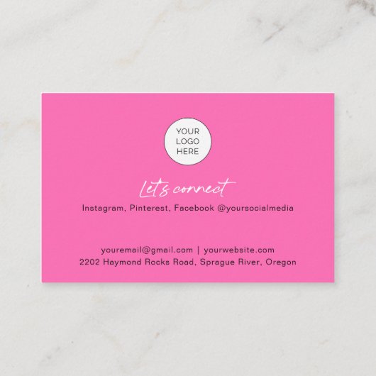 Het visitekaartje van de knol met code QR en foto' (Achterkant)