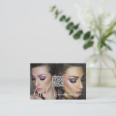 Het visitekaartje van de knol met code QR en foto' (Staand voorkant)