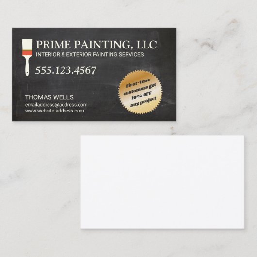 Het Visitekaartje van de Korting van de Borstel va (Voorkant / Achterkant)