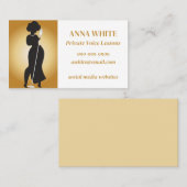 Het Visitekaartje van de Lessen van de stem (Voorkant / Achterkant)