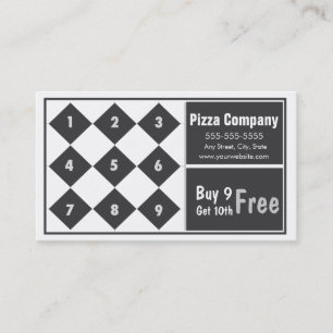 Het Visitekaartje van de Loyaliteit van de pizza Klantenkaartje