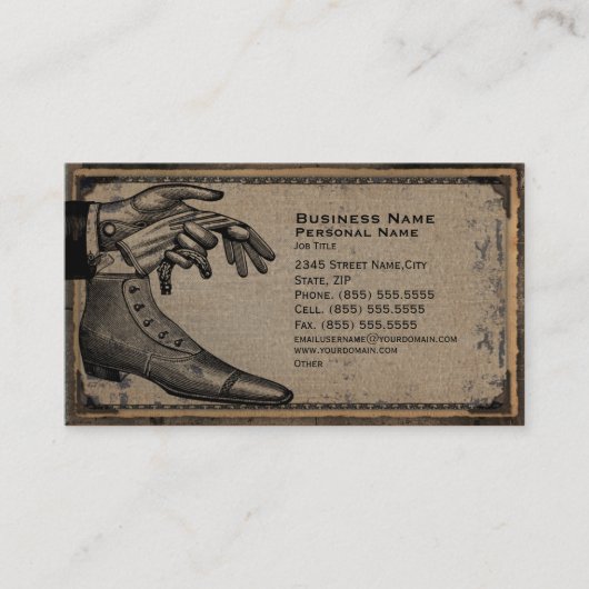 Het Visitekaartje van de Mode van de van de Manne (Voorkant)