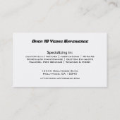 Het Visitekaartje van de Motorfiets van de Vezel (Achterkant)