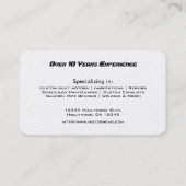 Het Visitekaartje van de Motorfiets van de Vezel (Achterkant)