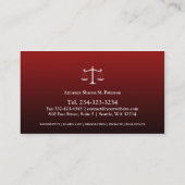 Het Visitekaartje van de Schaal van de wet (Achterkant)