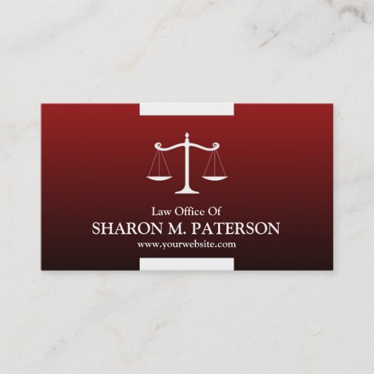 Het Visitekaartje van de Schaal van de wet (Voorkant)