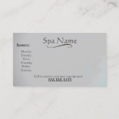 Het Visitekaartje van de Therapeut van de Massage (Achterkant)