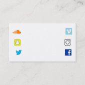 Het visitekaartje van DJ van de partij met sociale (Achterkant)