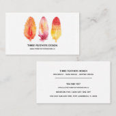 Het Visitekaartje van drie Waterverf Veer (Voorkant / Achterkant)