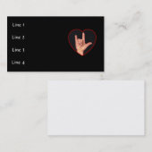 HET VISITEKAARTJE VAN HET KARTJE VAN DE TAAL VAN S (Voorkant / Achterkant)