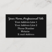 Het visitekaartje van het logo voegt uw visitekaar (Achterkant)