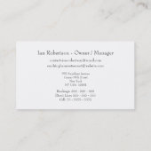 Het Visitekaartje van het Mes van de Lepel van de (Achterkant)