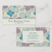 Het Visitekaartje van het Patroon van de bloem (Voorkant / Achterkant)