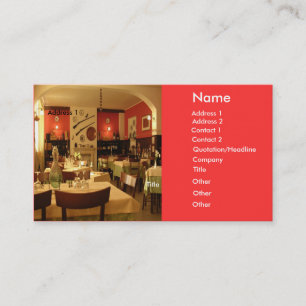 Het Visitekaartje van het restaurant