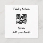 Het visitekaartje van het Salon voegt uw de codena (Achterkant)