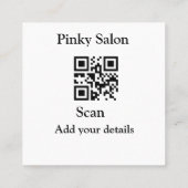 Het visitekaartje van het Salon voegt uw de codena (Achterkant)